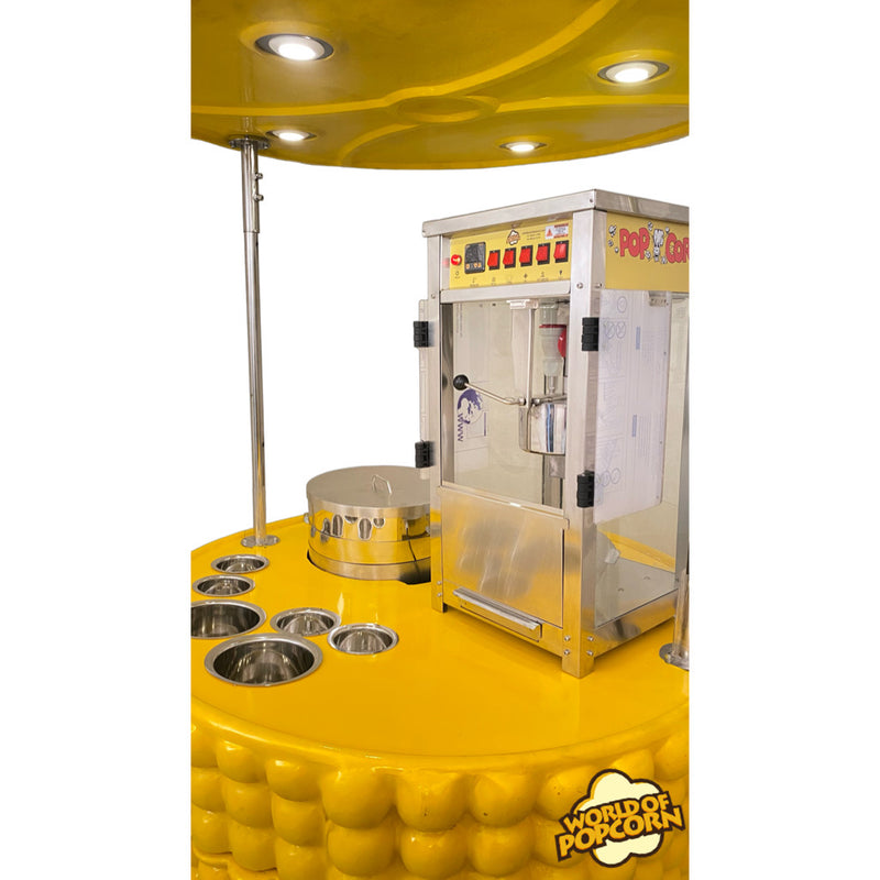 kiosk with sweet corn machine